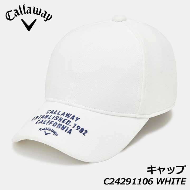 【2024モデル】キャロウェイ C24291106 キャップ ホワイト 1030(wh) 吸水速乾スベリ CALLAWAY (MENS) 20p