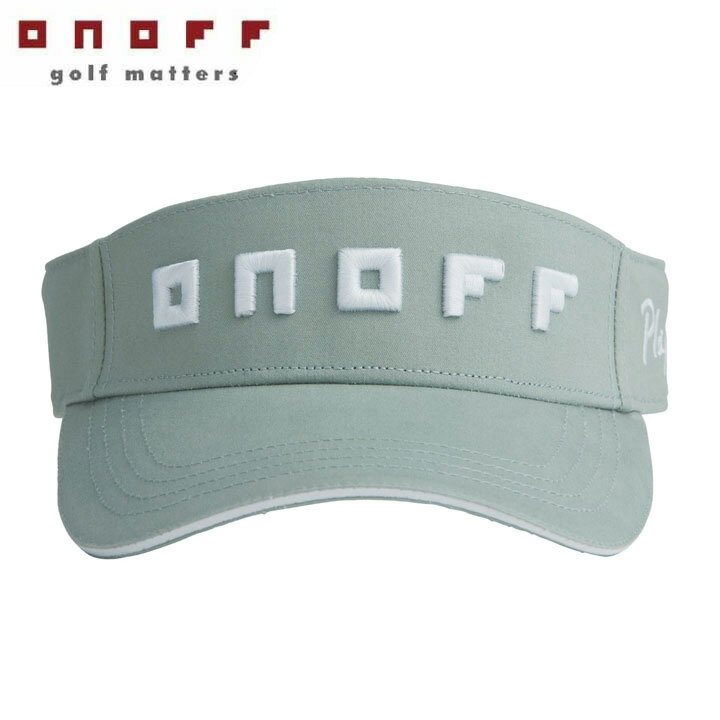 オノフ YOK0325 バイザー（ミストグリーン） ONOFF VISOR 10p ONOFFのロゴがあしらわれたベーシックなバイザー。前作よりもロゴの大きさを80%に縮小し、より洗練されたデザインに仕上げました。流行に左右されないクラシックなデザインは、ゴルフなどのスポーツシーンから日常のカジュアルスタイルまで、幅広くご利用いただけます。ステッチはバイザー本体と同色で統一感を演出。季節を問わず、通年で快適にご使用いただけます。サイズは58cmを基準としたフリーサイズで、前後3cmの調整が可能です。 ●ベーシックな「ONOFF」デザイン ●フリーサイズ（58cm基準） ●内側に吸汗速乾素材を使用 サイズ フリー（アジャスターベルトあり） 素材 ポリエステル100％ 在庫につきまして ※在庫データは定期的に更新しておりますが、実店舗と在庫を共有している商品もございますので、日々在庫が変動しており、ご注文のタイミングによっては欠品・完売の場合がございます。 お取り寄せの商品につきましても、リアルタイムのメーカー在庫ではございませんので、予めご了承下さい。ご注文商品の在庫有無・納期につきましては、当店からのメールにてお知らせいたします。