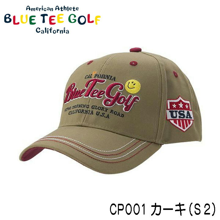 TAKEO KIKUCHI SPORT - ブルーティーゴルフ コットンキャップ [スマイル] BTG-CP001 カーキ(S2) BLUE TEE GOLF 20p
