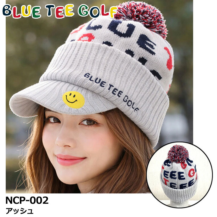 Other - ブルーティーゴルフ NCP-002 BTGロゴニットキャップ アッシュ フリーサイズ バイザー ニット帽 BLUE TEE GOLF