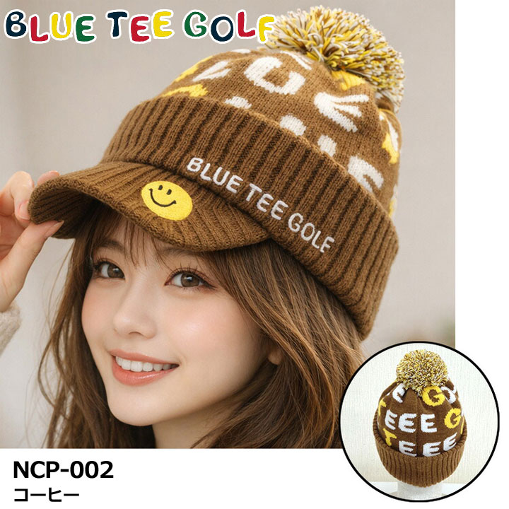 Other - ブルーティーゴルフ NCP-002 BTGロゴニットキャップ コーヒー フリーサイズ バイザー ニット帽 BLUE TEE GOLF