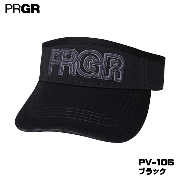 PRGR - 【2026モデル】プロギア PV-106 やわらかつば スタンダードサンバイザー ブラック 帽子 PRGR 10p
