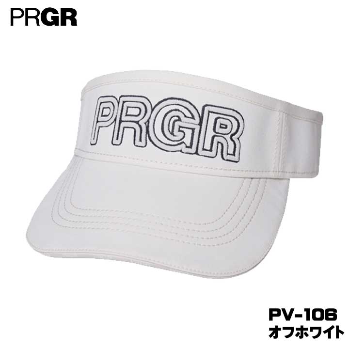 PRGR - 【2026モデル】プロギア PV-106 やわらかつば スタンダードサンバイザー オフホワイト 帽子 PRGR 10p