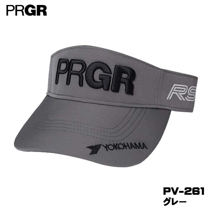 PRGR - 【2026モデル】プロギア PV-261 やわらかつば スポーツサンバイザー グレー 帽子 PRGR 10p