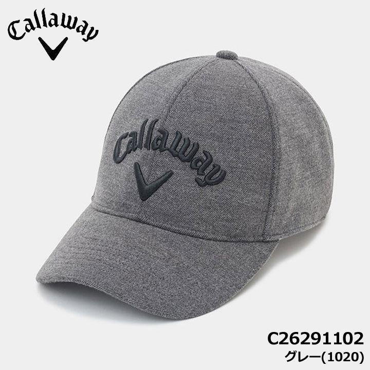 キャロウェイ C26291102 モールスキンキャップ グレー(1021) メンズ ゴルフ 帽子 吸汗速乾 MENS CALLAWAY 20p
