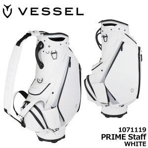 ベゼル 1071119 プライム スタッフ ホワイト カート型 キャディバッグ 10型 約5.7Kg PRIME Staff WHITE VESSEL