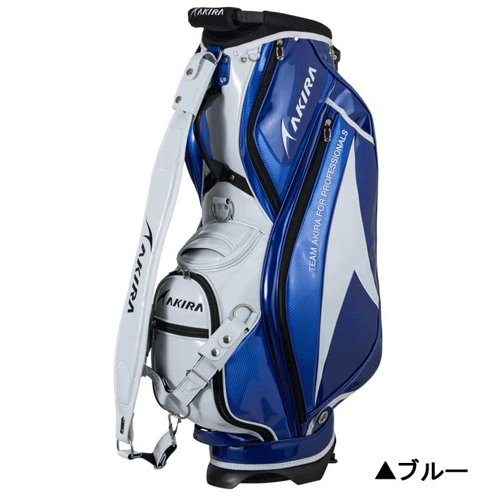 【2024モデル】アキラ 24 スタンド キャディバッグ ブルー STAND CADDIE BAG 9型 4...
