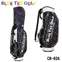 ブルーティーゴルフ BTG-CB026 ボーダー柄キャディバッグ ブラック　9.0型 46インチ対応 BLUE TEE GOLF 10p