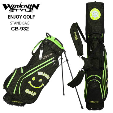 【2019モデル】ウィンウィンスタイル 「エンジョイゴルフ ブラック CB-932」ENJOY GOLF LIGHT WEIGHT STAND BAG ゴルフキャディバッグ WINWIN STYLE POPSTYLE