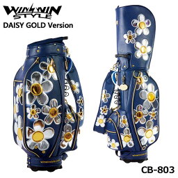 【2022モデル】ウィンウィンスタイル CB-803 デイジー ネイビー DAISY CART BAG GOLD Version ゴルフキャディバッグ WINWIN STYLE