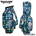ウィンウィンスタイル CB-131(ブルー) ゲットバーディ カモ マルチカラー GET BIRDIE! CAMO MULTI COLOR CART BAG ゴルフキャディバッグ WINWIN STYLE