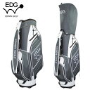 EDWIN GOLF 9.5型キャディバッグ EDCB-3478 キャディバッグ (ダークグレー) 6分割 47インチ対応 Cart Bag ゴルフバッグ カート式 エドウィン レザックス LEZAX