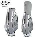 EDWIN GOLF 9.5型キャディバッグ EDCB-3478 キャディバッグ (グレー) 5分割 47インチ対応 Cart Bag ゴルフバッグ カート式 エドウィン レザックス LEZAX