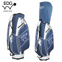 EDWIN GOLF 9.5型キャディバッグ EDCB-3478 キャディバッグ (ネイビー) 6分割 47インチ対応 Cart Bag ゴルフバッグ カート式 エドウィン レザックス LEZAX