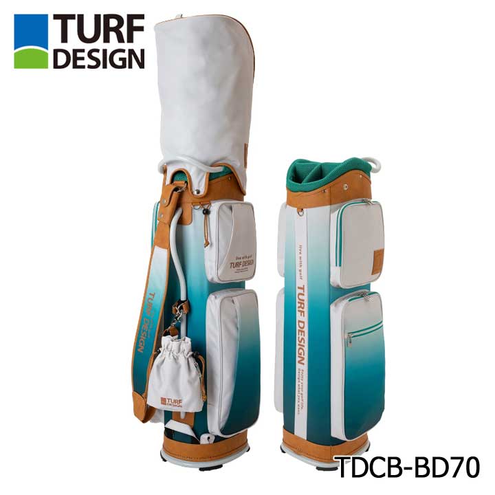 朝日ゴルフ ターフデザイン TDCB-BD70 キャディバッグ グリーン 9.5型 2.6kg 47インチ対応 TURF DESIGN 朝日ゴルフ