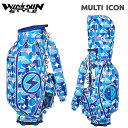 ウィンウィンスタイル CB-157 マルチアイコン (ブルー) 軽量 カートバッグ MULTI ICON CART BAG ゴルフキャディバッグ WINWIN STYLE