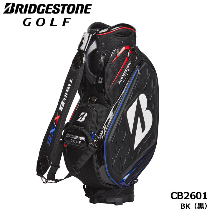 【2026モデル】ブリヂストンゴルフ CB2601 ツアーレプリカモデル キャディバッグ BK(黒) カート型 9.5型 4.9kg BRIDGESTONE G...