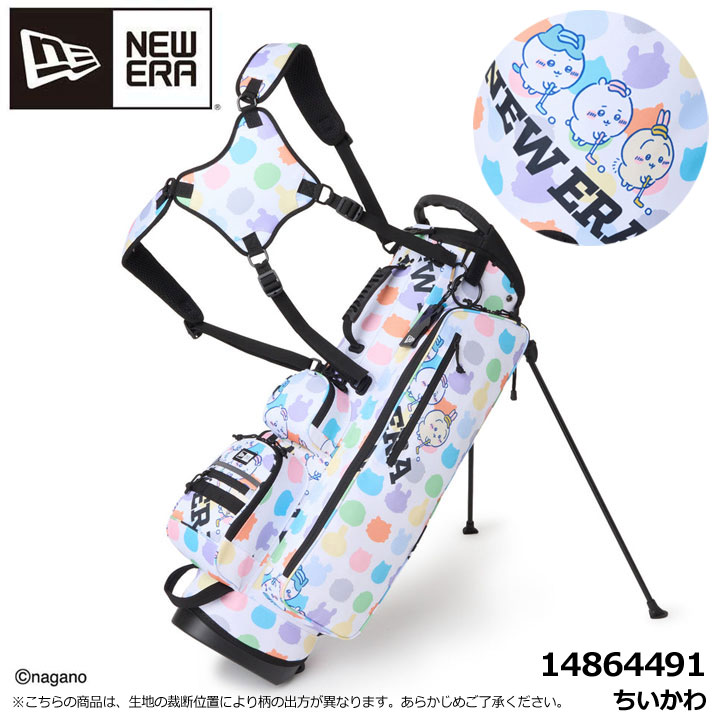 Rakuten - ニューエラ 14864491 スタンド キャディーバッグ ちいかわ / ちいかわ・ハチワレ・うさぎ ホワイト/マルチ スタンド式 9型 48インチ対応 New Era Golf