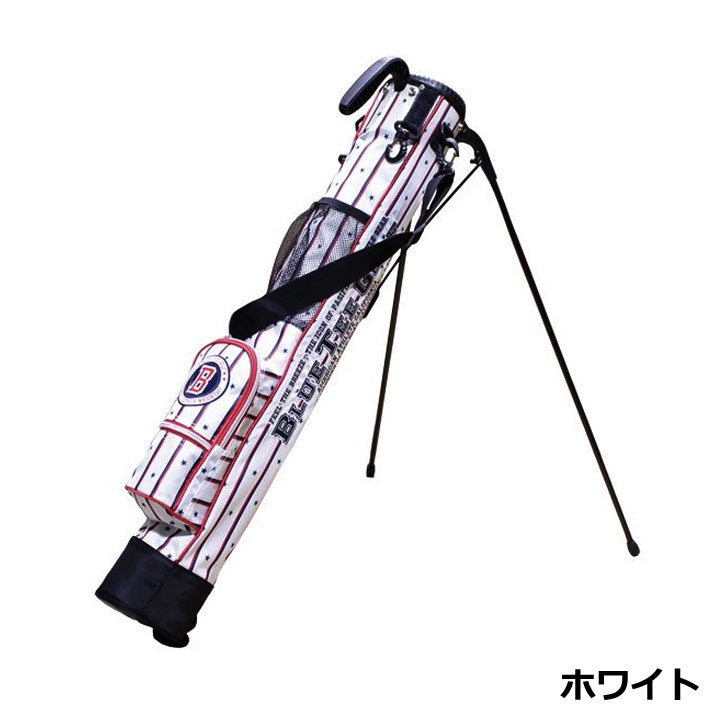 ブルーティーゴルフ BTG-CC003 ナイロン セルフ スタンドバック ストライプ クラブケース フード付き 軽量 1.2kg BLUE TEE GOLF 15p