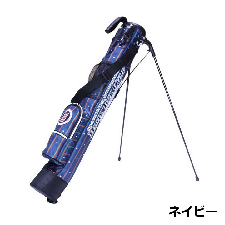 ブルーティーゴルフ BTG-CC003 ナイロン セルフ スタンドバック ストライプ クラブケース フード付き 軽量 1.2kg BLUE TEE GOLF 15p