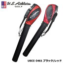 USアスリート USCC-3461 クラブケース 筒型成型タイプ ブラック/レッド(4-5本収納可能)48インチ対応 U.S.Athletes