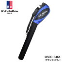 ユーエスアスリート USCC-3461 クラブケース (筒入り) ブラックxブルー 4~5本用 48インチ対応 ゴルフ U.S. ATHLETES LEZAX