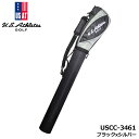ユーエスアスリート USCC-3461 クラブケース (筒入り) ブラックxシルバー 4~5本用 48インチ対応 ゴルフ U.S. ATHLETES LEZAX