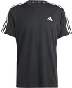 アディダス トレイン エッセンシャルズ スリーストライプス トレーニング半袖Tシャツ ブラック/ホワイト BXH41 25p(4)