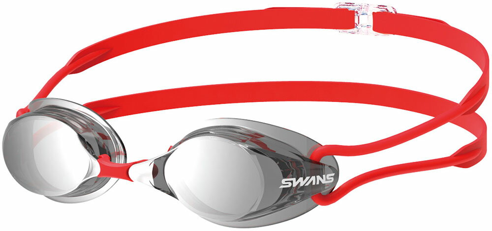 スワンズ スイムグラス ミラーレンズ ノンクッション 競泳用 レーシング SR-7M ゴーグル 401 スモークシルバ SR7M 20p