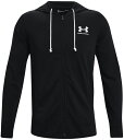 アンダーアーマー UAライバルテリー フルジップ フーディー Black/Onyx White 1370409 30p(4)