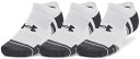 アンダーアーマー UA パフォーマンステック ノーショー ソックス(3足セット) White/White/Jet Gray 1379503 2025ss 30p