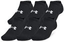 アンダーアーマー UAトレーニング コットン ノーショー ソックス 3足セット Black/Black/White 1386313 2025ss 30p