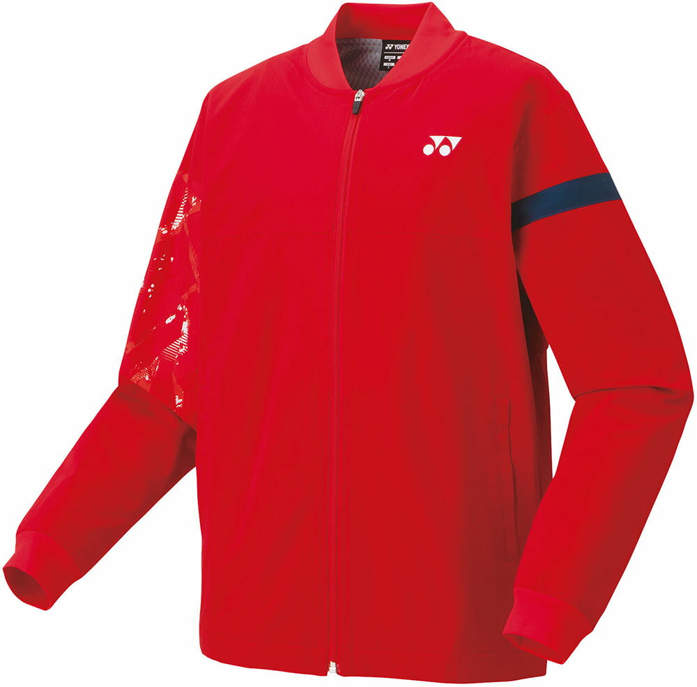 ヨネックス ユニ裏地付ウィンドウォーマーシャツ(フィットスタイル) サンセットレッド 70085 20p
