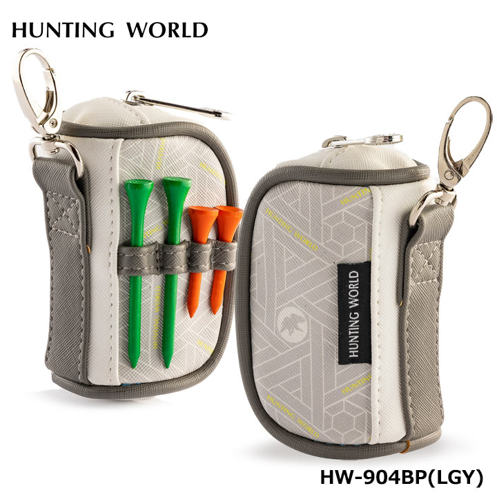 アクセサリーポーチ ハンティングワールド HW-904BP ボールポーチ （ライトグレー）マルチポーチ HUNTING WORLD