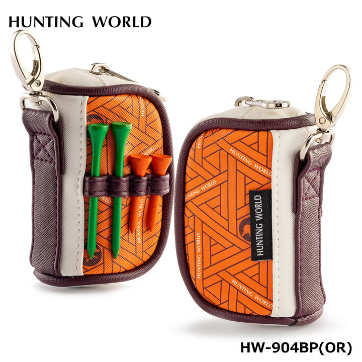 アクセサリーポーチ ハンティングワールド HW-904BP ボールポーチ （オレンジ）マルチポーチ HUNTING WORLD