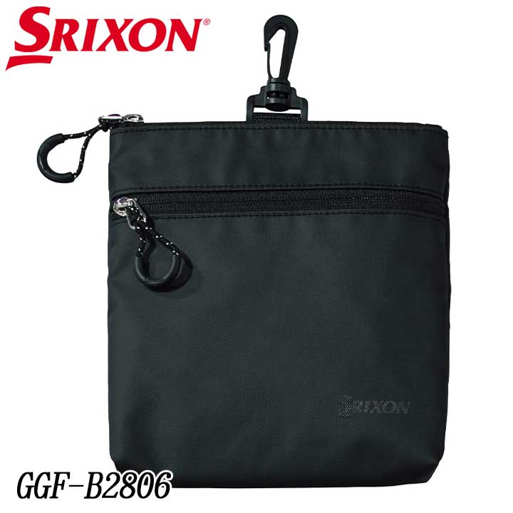 【2024モデル】ダンロップ スリクソン GGF-B2806 ファスナーポーチ ブラック BLACK SRIXON DUNLOP 10p