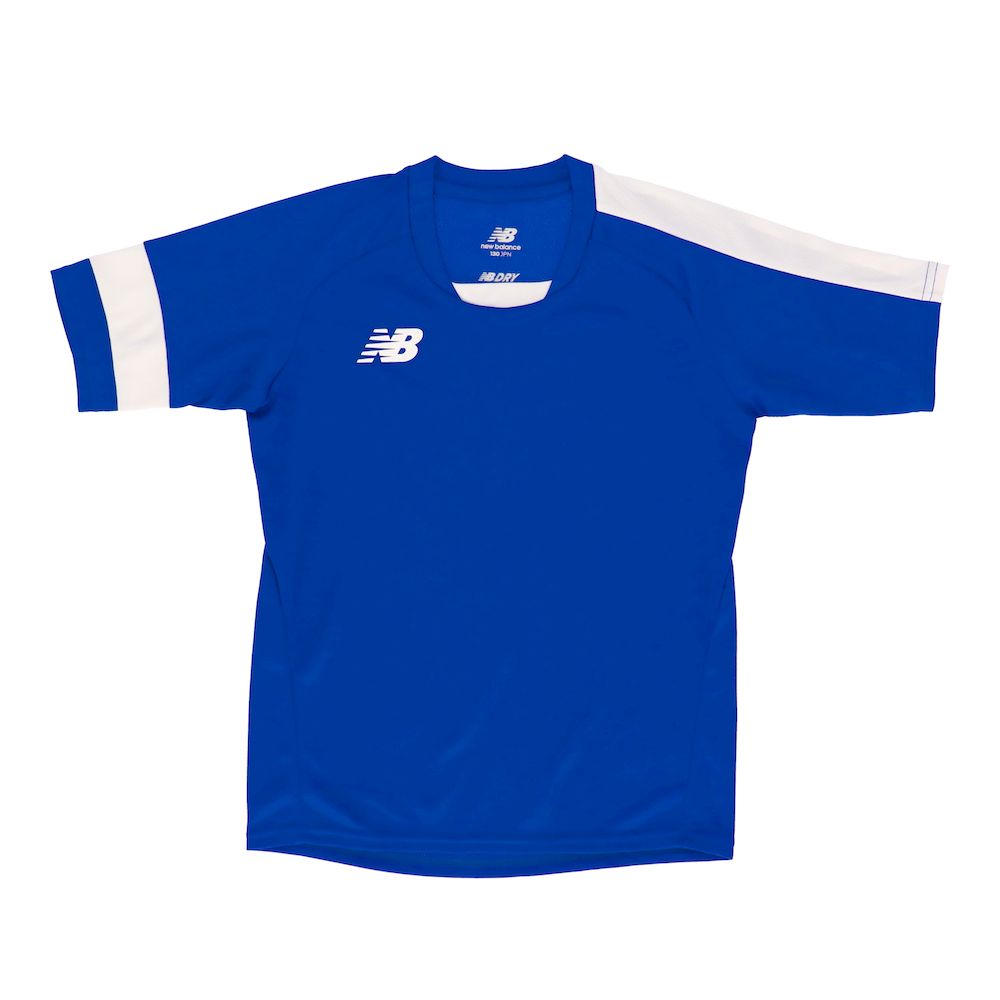 ニューバランス NBJ-JJTF0489-RBT ゲームシャツ (RBT)ロイヤルブルー/ホワイト ジュニア 25p