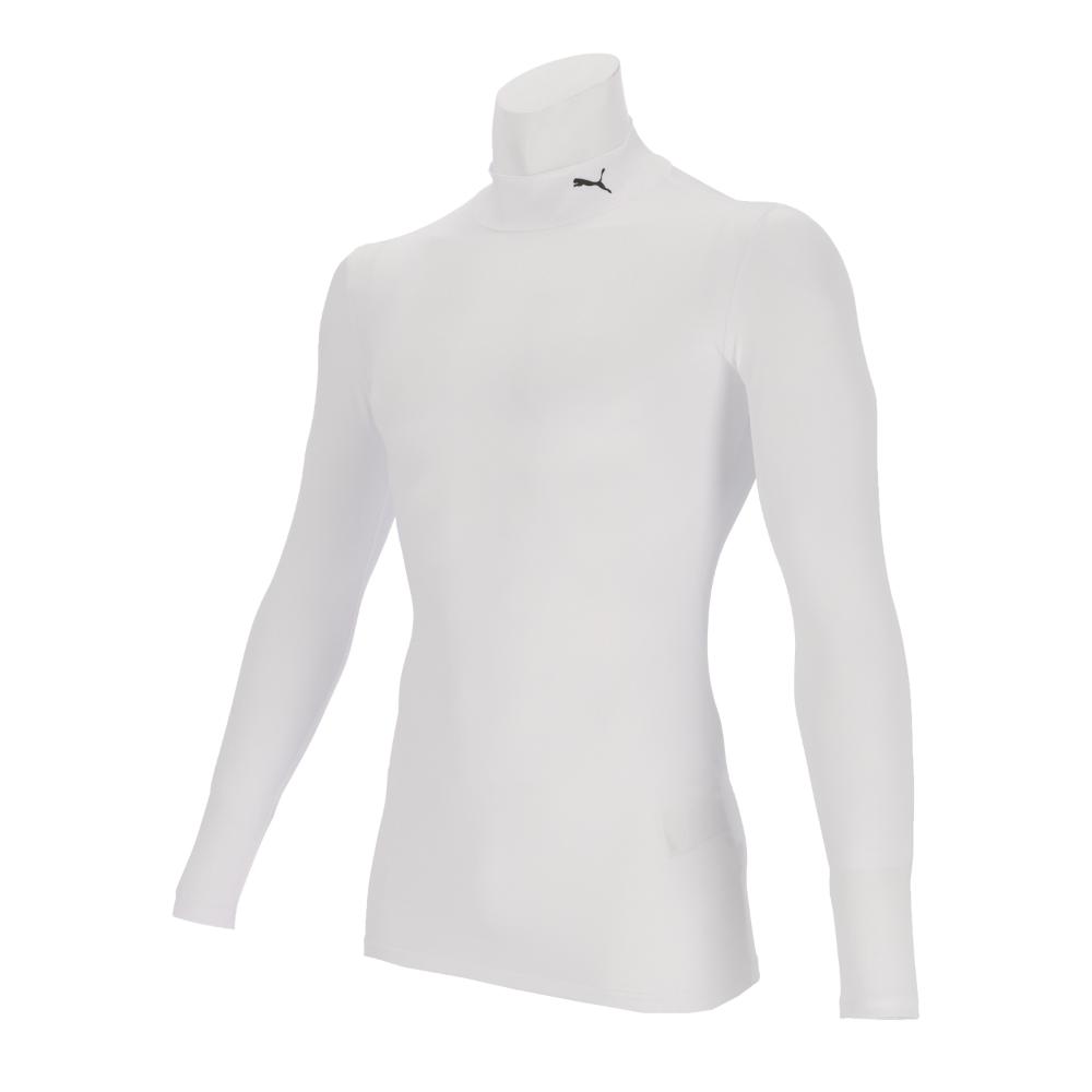 プーマ PMJ-656331-04 コンプレッション モックネック LS シャツ (04)プーマ ホワイト/ブラック メンズ・ユニセックス 25p