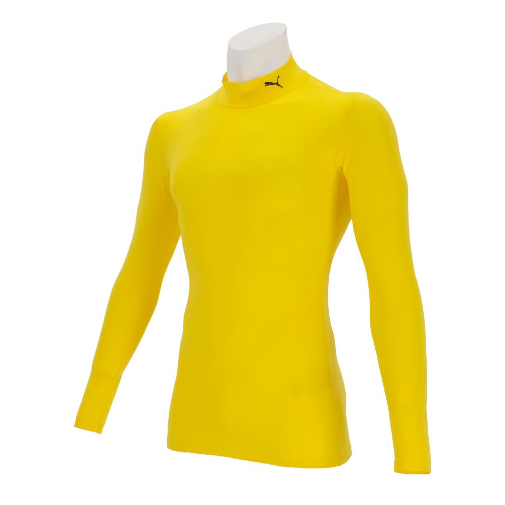 プーマ PMJ-656331-07 コンプレッション モックネック LS シャツ (07)サイバー イエロー メンズ・ユニセックス 25p