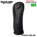 【2023モデル】ウィンウィンスタイル FWCN-200 ネオクラシック フェアウェイウッド用 ヘッドカバー (ブラック) (200cc対応) WINWIN STYLE NEO CLASSIC HEAD COVER