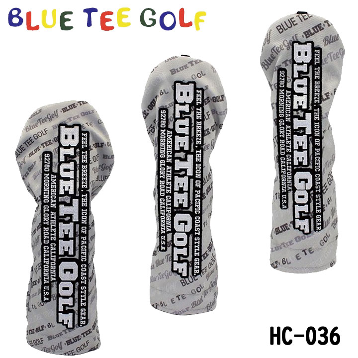 ブルーティーゴルフ BTG-HC036A ボーダー柄ヘッドカバー （DR用、FW用、UT用） グレー BLUE TEE GOLF 10p
