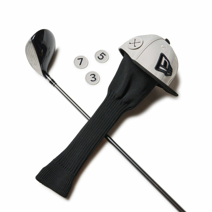 ニューエラ ヘッドカバー 14393711 フラッグロゴ ストーン × ブラック フェアウェイウッド用 ユニセッ..