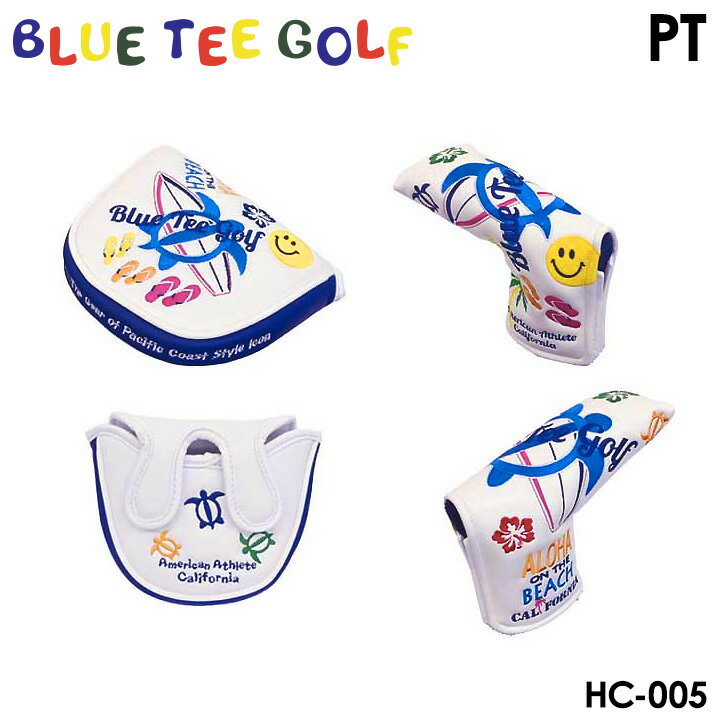 ブルーティーゴルフ HC-005 アロハ オン ザ ビーチ ピン/マレットタイプ パターカバー ヘッドカバー BLUE TEE GOLF