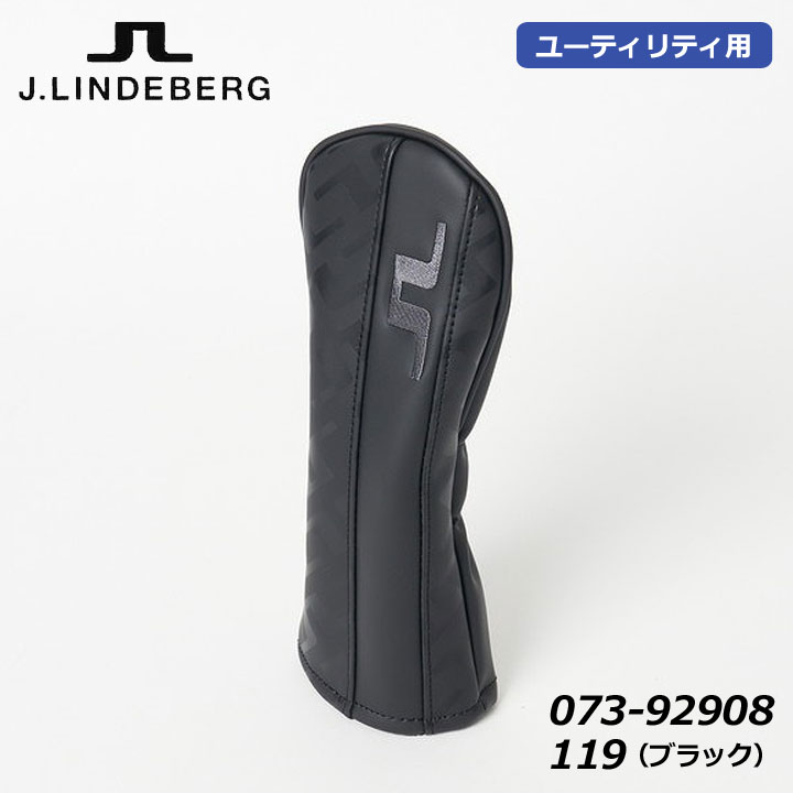 J.リンドバーグ 073-92908 シーズンプリントヘッドカバー ユーティリティ用 ブラック(119) HEAD COVER J.LINDEBERG