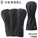 ベゼル HC1122 レザー ヘッドカバー ナンバー フェアウェイウッド用 ブラック VESSEL 