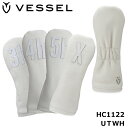 ベゼル HC1122 レザー ヘッドカバー ナンバー ユーティリティー用 ホワイト VESSEL Leather head cover Number