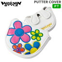 ウィンウィンスタイル PCM-411 COLORFUL DAISY(WH)(マレットタイプ)用 HEAD COVER(PUレザー) WINWIN STYLE HEAD COVER 刺繍 レザー調(4)