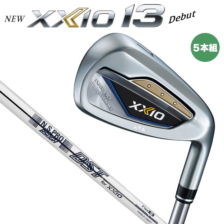 【2024モデル】ダンロップ ゼクシオ13 アイアンセット 5本組（#6～9、PW） ネイビー　シャフト：N.S.PRO 850GH DST for XXIO スチール ..