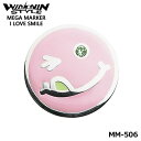 【メール便可能】【2022モデル】ウィンウィンスタイル MM-506 メガマーカー アイラブスマイル ピンク クリップマーカー WINWIN STYLE MEGA MARKER I LOVE SMILE