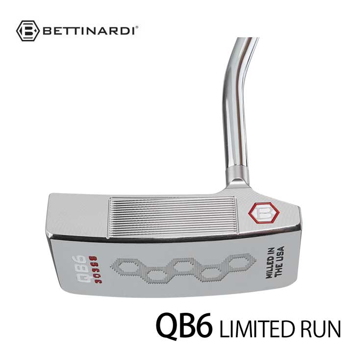 ベティナルディ QB6 LIMITED RUN パター 34インチ ピストルミッドサイズ(標準)グリップ 日本正規品 サイトドットとRCフェースのツアースタイルパター QB6 Limited Runはプロダクションモデルの中でも特に人気の高いQB6をベースに、フェース面を今期USオープンやLPGAで勝利を挙げたRCフェース（Role ControlTMフェース）を採用、アライメントをサイトラインからドットに変更するなど、よりツアースタイル寄りにデザインされたパターとなっています。 このパターは150本が生産され、日本国内でのみ販売されます。 在庫につきまして ※在庫データは定期的に更新しておりますが、実店舗と在庫を共有している商品もございますので、日々在庫が変動しており、ご注文のタイミングによっては欠品・完売の場合がございます。 お取り寄せの商品につきましても、リアルタイムのメーカー在庫ではございませんので、予めご了承下さい。ご注文商品の在庫有無・納期につきましては、当店からのメールにてお知らせいたします。